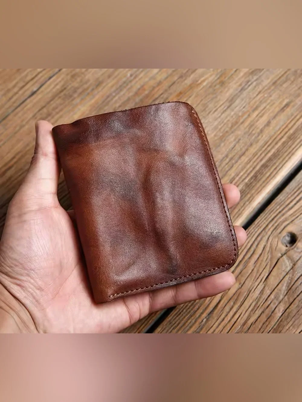 Vintage Brown Leather Card Holder wallet